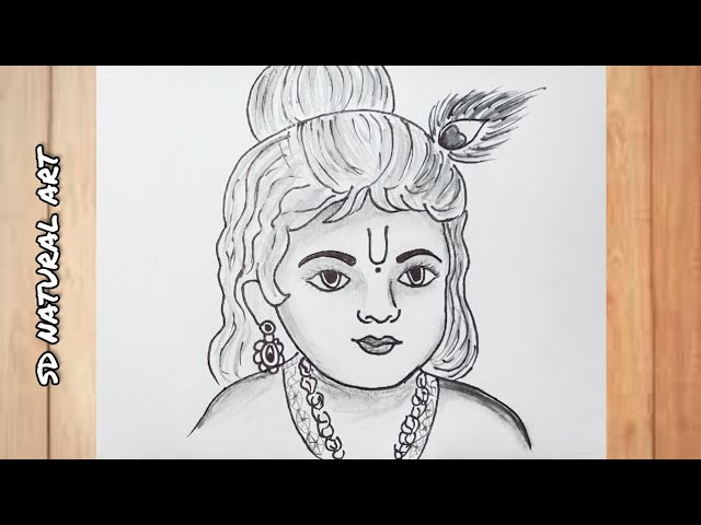 Krishna / kanha / bal gopal | Realistic eye drawing, Girl sketch, Krishna  drawing